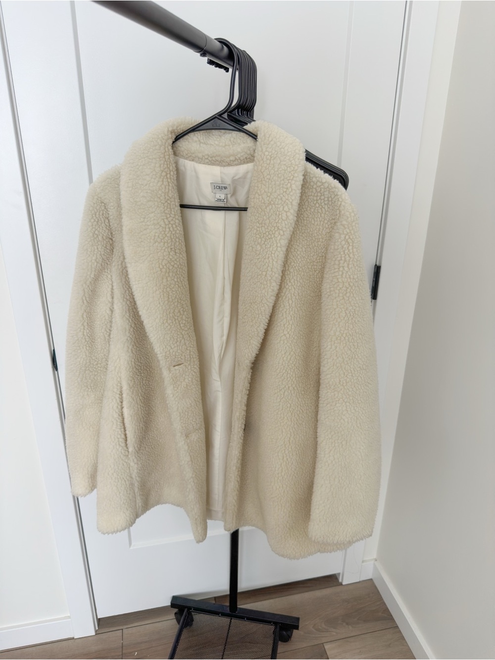 J.Crew Cream Teddy Sherpa Coat